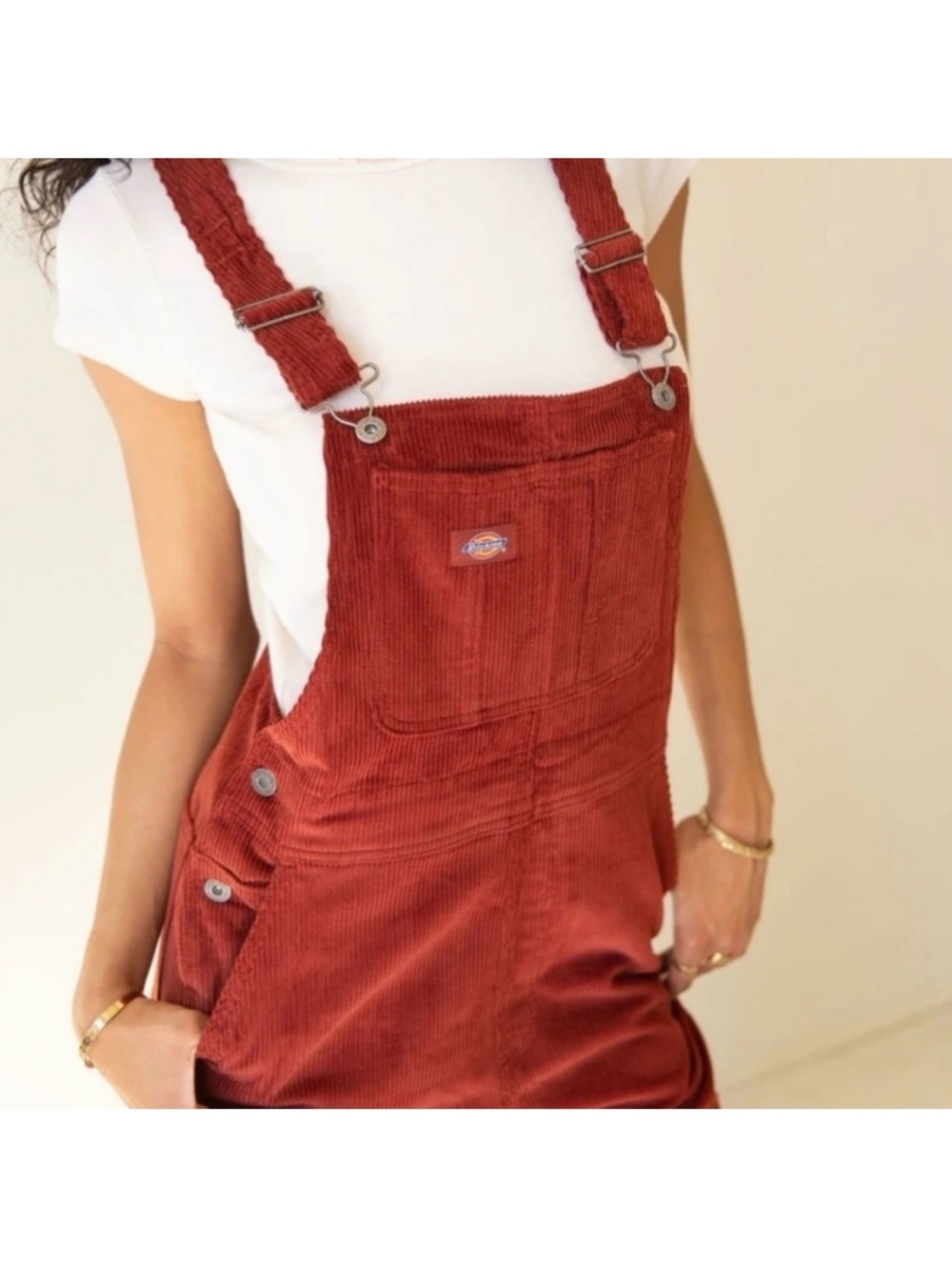 Dickies Rust Corduroy Overalls Jumpsuit - Picture 2 of 7